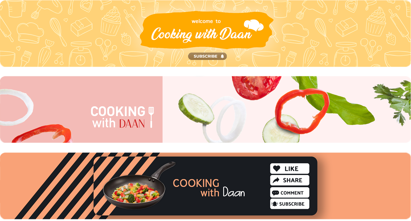 Cooking with Daan - banner concepten